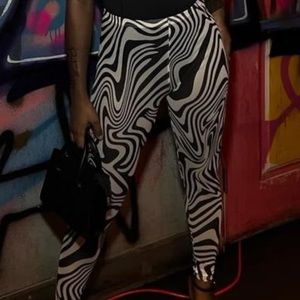 Zebra see through tights